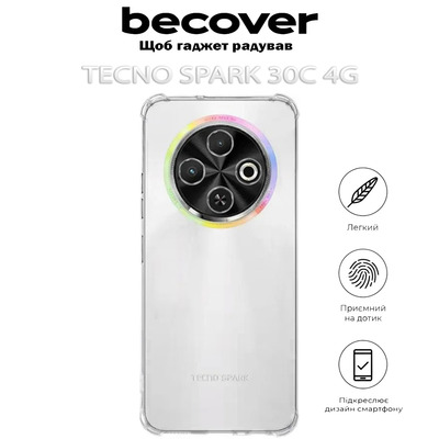 Чохол BeCover Anti-Shock для Tecno Spark 30C 4G Clear 712783