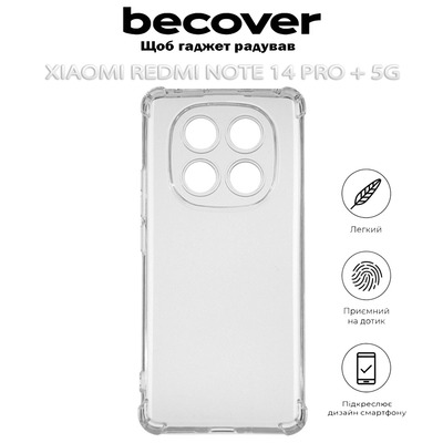 Чохол BeCover Anti-Shock для Xiaomi Redmi Note 14 Pro 5G Clear 712787
