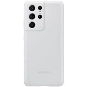 Чохол Samsung Silicone Cover для Samsung Galaxy S21 Ultra SM-G998 Light Gray EF-PG998TJEGRU