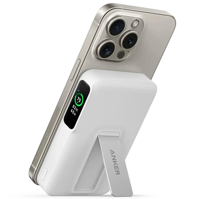 Зовнішній акумулятор (павербанк) Anker MagGo 10K 10000mAh 15W Qi2 White (A1654P21)