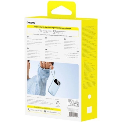 Зовнішній акумулятор (Power Bank)) Baseus EnerFill FC31 Digital Display USB-C + C 20000mAh 45W Galaxy Blue (P10082105313-00)