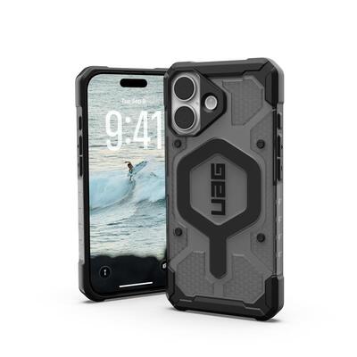 Чохол UAG для iPhone 17, Pathfinder Clear MagSafe, Ash/Black 114553113140