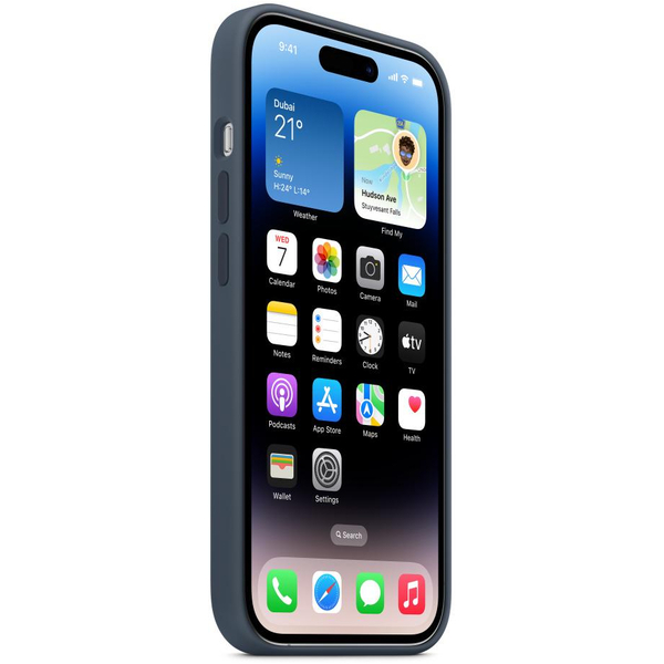 Чехол-накладка Apple Silicone Case with MagSafe для Apple iPhone 14 Pro Storm Blue (MPTF3)