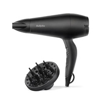 Фен Babyliss, 2000Вт, 2 режими, іонізація, хол. обдув, 2 насадки, чорний