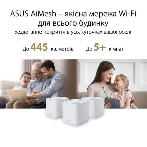 Mesh-система Asus ZenWiFi XD5 3pk White 90IG0750-MO3B20