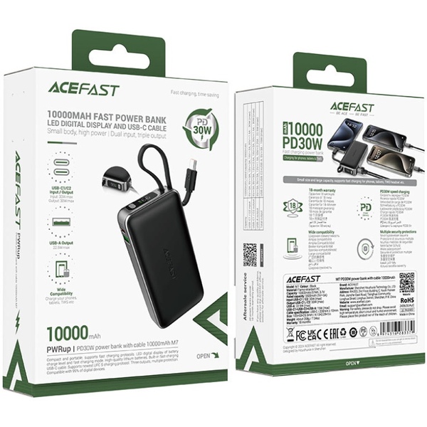 Зовнішній акумулятор (Power Bank) Acefast M7 6974316283379