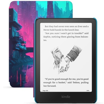 Електронна книга з підсвічуванням Amazon Kindle Paperwhite 12th Gen. 2024 16Gb Black / Cyber City Cover  