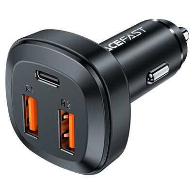 Автомобільний зарядний пристрій Acefast B9 66W, 2xUSB-A, 1xType-C Black