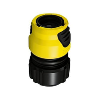 Коннектор для шланга Karcher "Plus", 1/2"-5/8"-3/4", б/упак, универсальный с аквастопом.