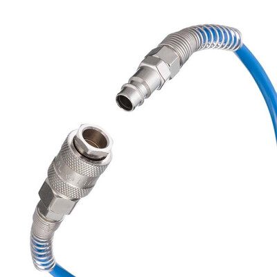 Набір пневмоінструментів 6 одиниць: пістолет для підкачування, продувний пістолет, шланг поліуретановий 5 м,