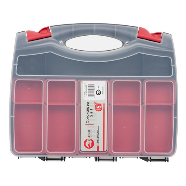 Органайзер 15", 2 в 1, 380x290x80 мм INTERTOOL BX-4005