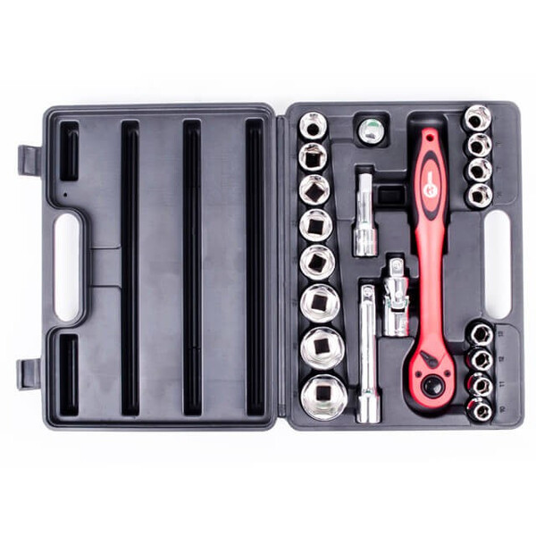 Набір інструментів професійний, 1/2", 21 од. CrV INTERTOOL ET-6021