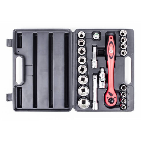 Набір інструментів професійний, 1/2", 21 од. CrV INTERTOOL ET-6021