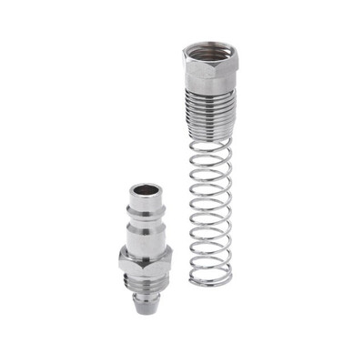 Перехідник з пружиною зі спірального або прямого шланга 6,5х10 мм на відповідну частину швидкороз'ємного