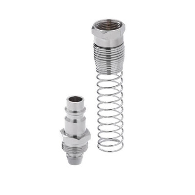Перехідник з пружиною зі спірального або прямого шланга 8х12 мм на відповідну частину швидкороз'ємного