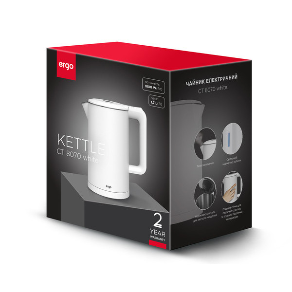 Чайник ERGO CT 8070 білий