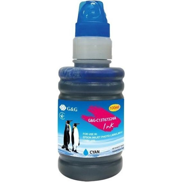 Контейнер з чорнилом G&amp;G для Epson L800 cyan (G&amp;G-C13T67324A)