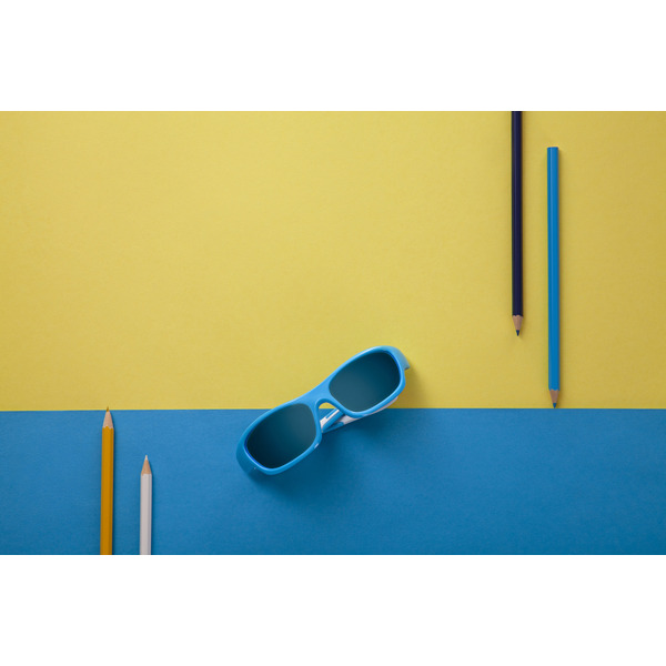 Дитячі сонцезахисні окуляри Koolsun Sport бирюзово-білі (Розмір 6+) (KS-SPBLSH006)