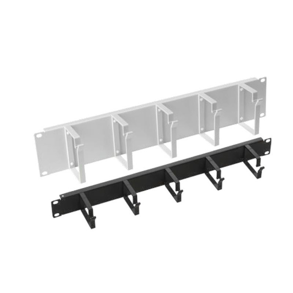 MIRSAN Кабельный орг. горизонтальный 19" 1U 5 колец, RAL 9005