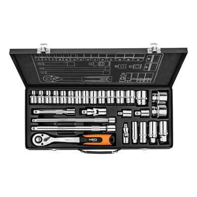Набір торцевих головок Neo Tools 1/2", 3/8" 28 предметів (08-677)