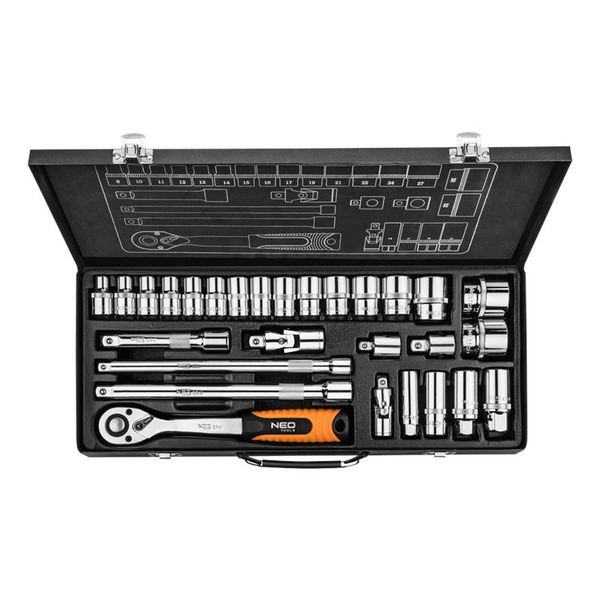 Neo Tools 08-677 Набiр змiнних головок 1/2", 3/8" 28 шт.