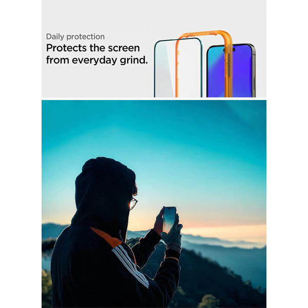 Захисне скло Spigen для Apple Iphone 14 Pro Glas t R Align Master FC (2 Pack) Black (AGL05216)