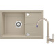 Deante Набор для кухни Leda, гранитная мойка ZRD_7113 + смес. BEN_762M, песок