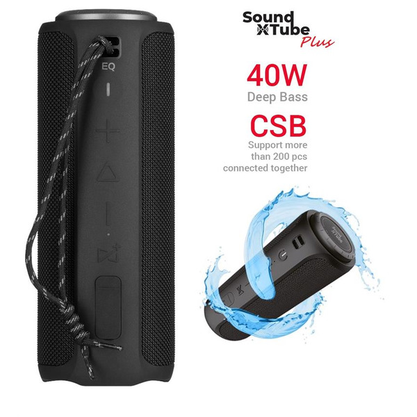 Портативна акустика 2E SoundXTube Plus Black (2E-BSSXTPWBK)