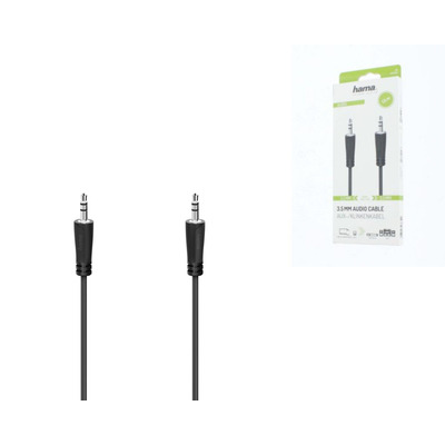 Аудіокабель HAMA 3.5 mm Jack - 3.5 mm Jack Stereo 3 m Black