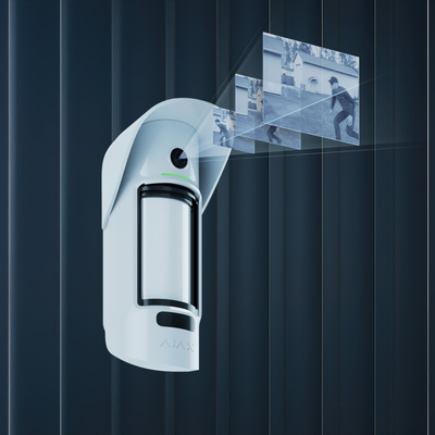 Бездротовий датчик руху з камерою + фото Ajax MotionCam Outdoor PhOD, Jeweller, білий (000027961)