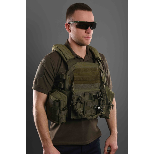 Плитоноска з підсумками Тип1, 2Е, Молле, хакі (2E-MILPLACARR1-OG)