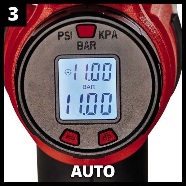 Компрессор ручной акум Einhell CE-CC 18 Li-Solo, 18В, PXC, 12-10 и 8 л/мин, 11 бар, 0.6 м, 0.76 кг (без АКБ и ЗУ)