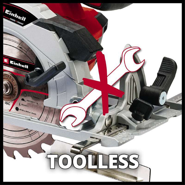 Einhell Пила циркулярная TE-CS 18/150 Li - Solo аккум., PXC, 18В, 4200 об/мин, диск 150х10 мм, 2.34 кг (без АКБ и ЗУ)