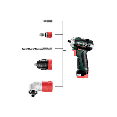 Metabo Шурповерт-дрель POWERMAXX BS BL Q, аккумуляторный, Li-Power, 2*12 В, 2 Ач, кейс, 0.7кг