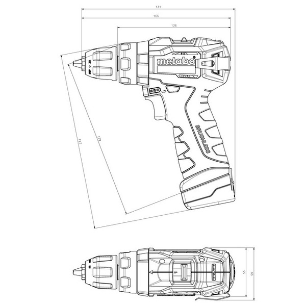 Metabo Шурповерт-дрель POWERMAXX SB BL, аккумуляторный, Li-Power, 2*12 В, 2 Ач, кейс, 0.7кг
