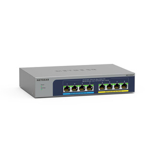 Комутатор NETGEAR MS108UP, 4x2,5GE PoE+, 4x2,5GE PoE++(60Вт/порт), 230Вт, некерований (MS108UP-100EUS)