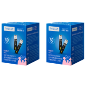 Тестові смужки для вимірювання глюкози у крові Longevita Family 100шт.(2*50шт)