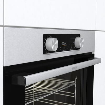 Комплект Gorenje (духовка электрическая BO6737E02XK + варочная поверхность газовая G642ABX), нерж.