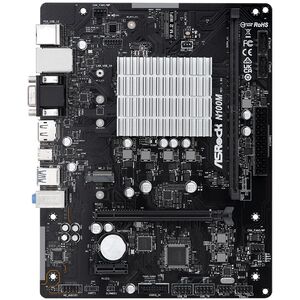 Материнська плата  ASRock N100M (Quad-Core N100 3.4GHz, 1xDDR4 DIMM, VGA/HDMI/DP, 1*PCIe, 2xSATAIII, M.2, GLan, mATX)