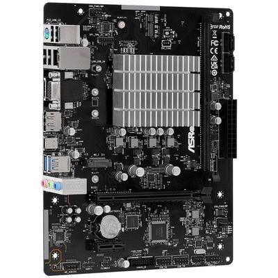 Материнська плата  ASRock N100M (Quad-Core N100 3.4GHz, 1xDDR4 DIMM, VGA/HDMI/DP, 1*PCIe, 2xSATAIII, M.2, GLan, mATX)