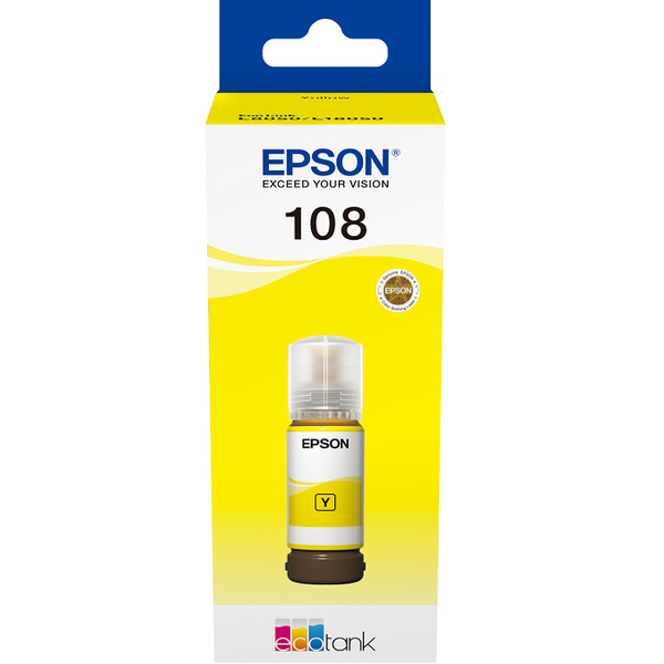 Водорозчинні чорнила Epson EcoTank 108 Yellow (C13T09C44A)