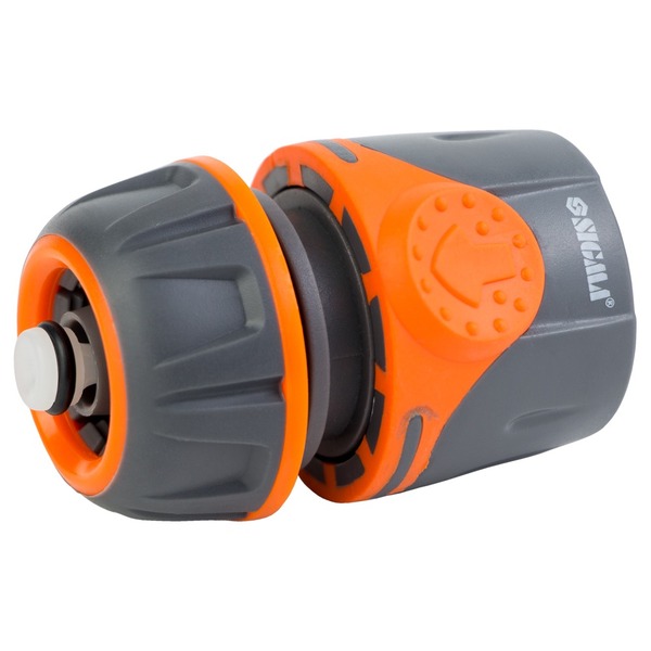 Конектор 1/2" швидкознімний для шланга 1/2" аквастоп (ABS+TPR) FLORA (5015494)