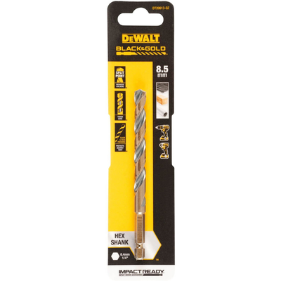 Свердло по металу EXTREME IMPACT Black &amp; Gold DeWALT DT20613