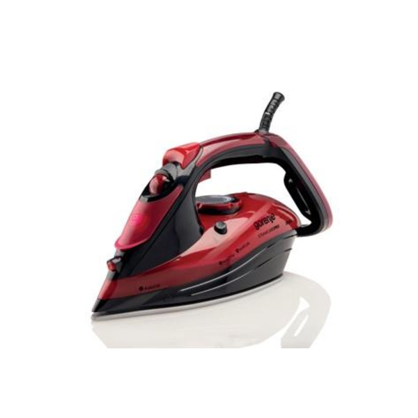 Праска Gorenje, 2800Вт, 350мл, паровий удар -100гр, верт. відпарювання, антинакип, автовідключення, керам. підошва, червоний