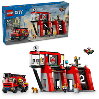 Конструктор LEGO City Пожежне депо з пожежною машиною