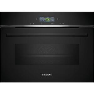 Духова шафа Siemens електрична компактна, 45л, A, дисплей, конвекція, ф-ція мікрохвиль, чорний