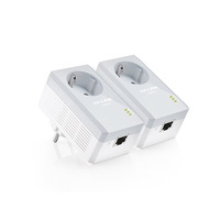 Комплект Адаптерiв Powerline TP-LINK TL-PA4010PKIT AV600, 1xFE, (TL-PA4010 2шт), Розетка