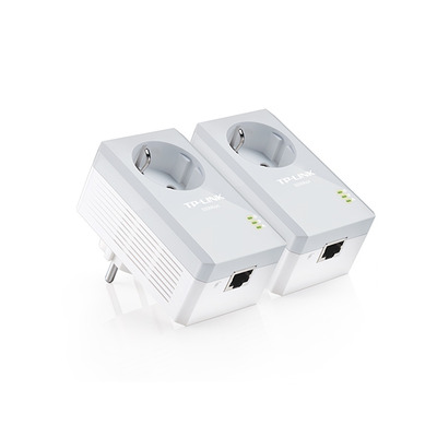 Комплект Адаптерiв Powerline TP-LINK TL-PA4010PKIT AV600, 1xFE, (TL-PA4010 2шт), Розетка