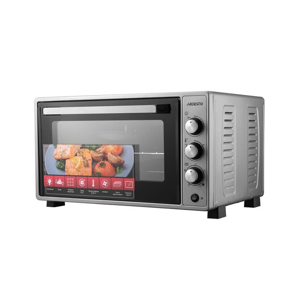 Печь электрическая ARDESTO, 52л, 1700Вт, механич., конвенция, двойное стекло, вертел, серая