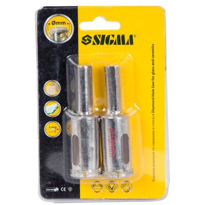 Коронки алмазні по кераміці і склу Ø18мм (КРАТНО 2шт) SIGMA (1541181)